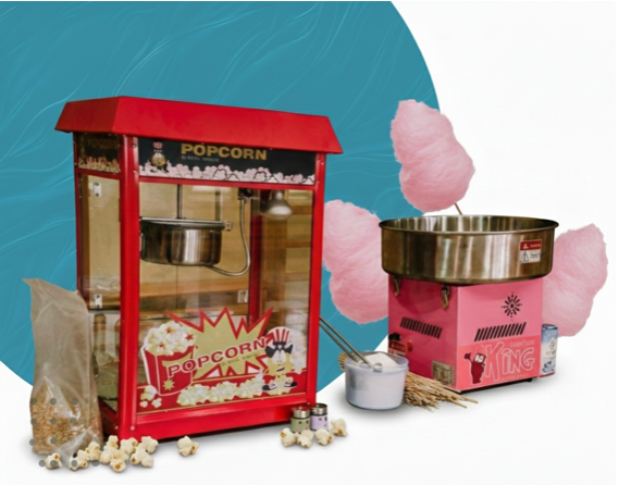 Wata Cukrowa i Popcorn – wynajem, Pianka i Skakanka