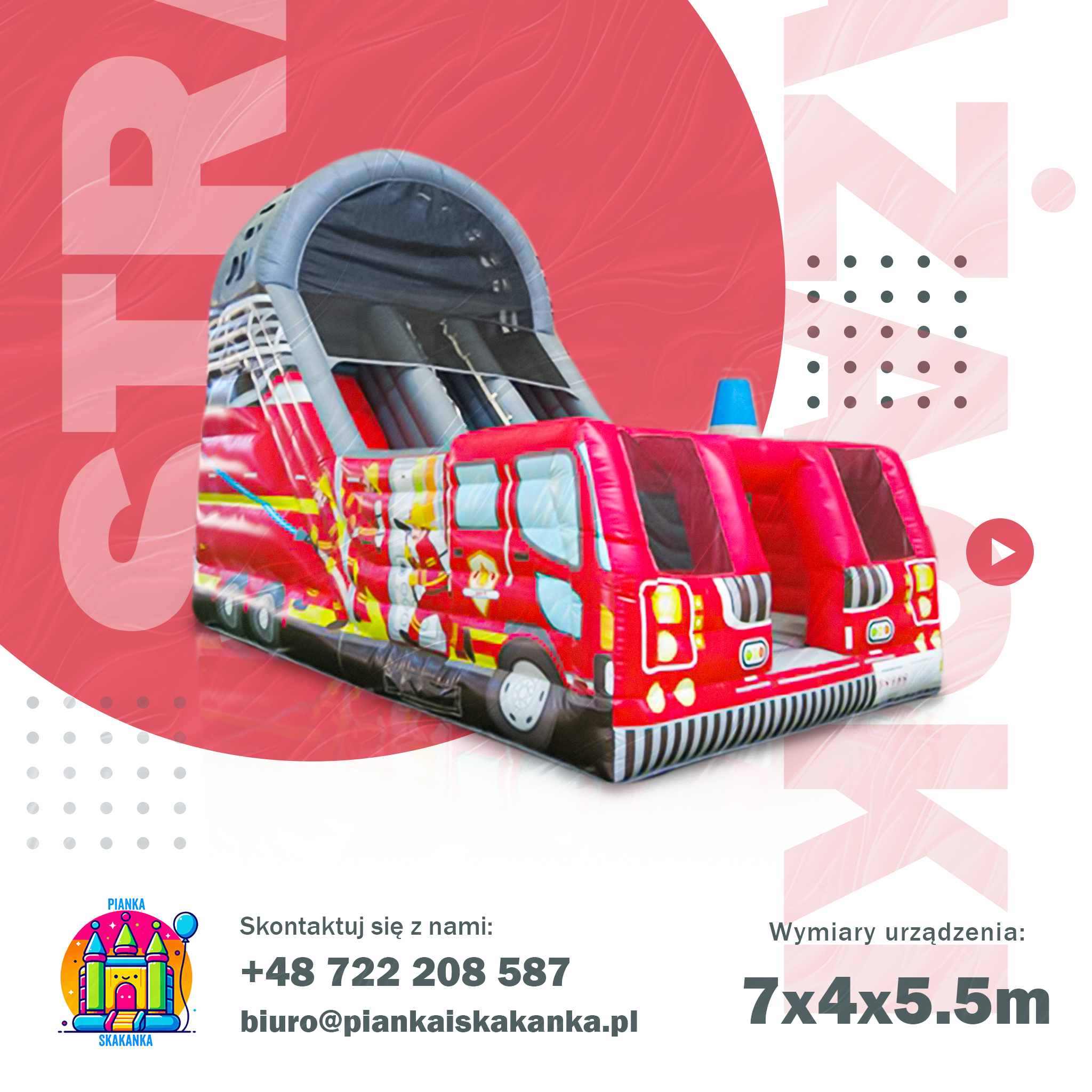 Dmuchaniec Wóz Strażacki